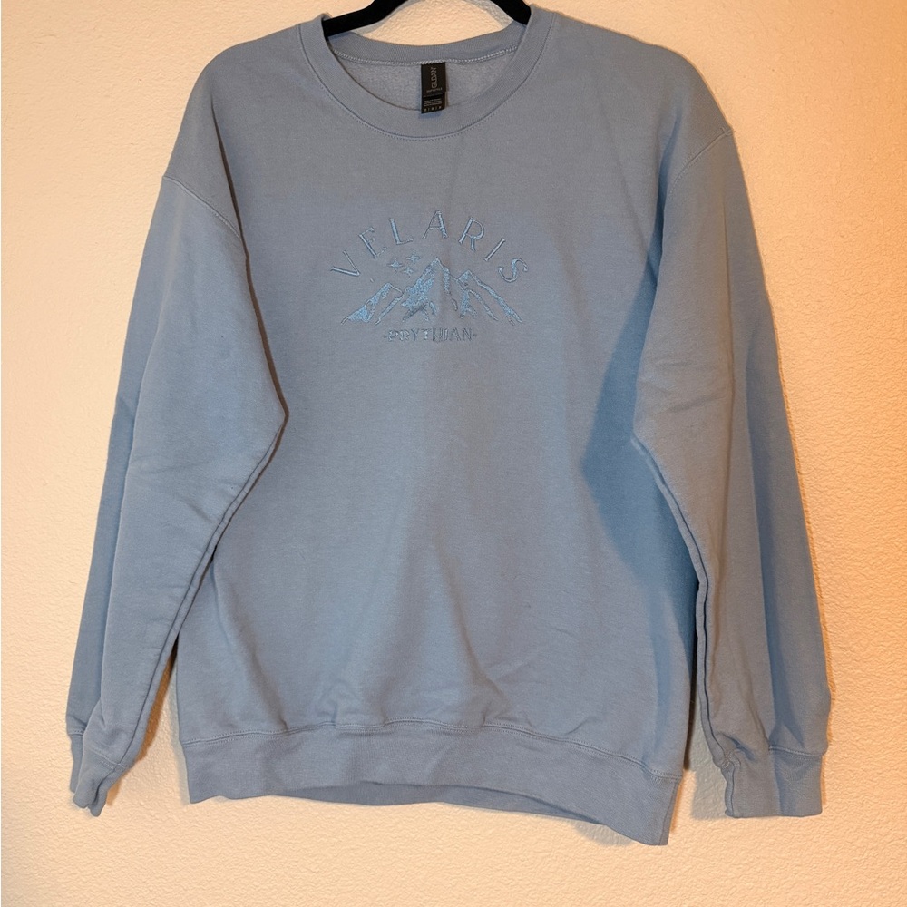 Baby Blue Velaris ACOTAR Bookish Sweatshirt - Picture 3 of 7